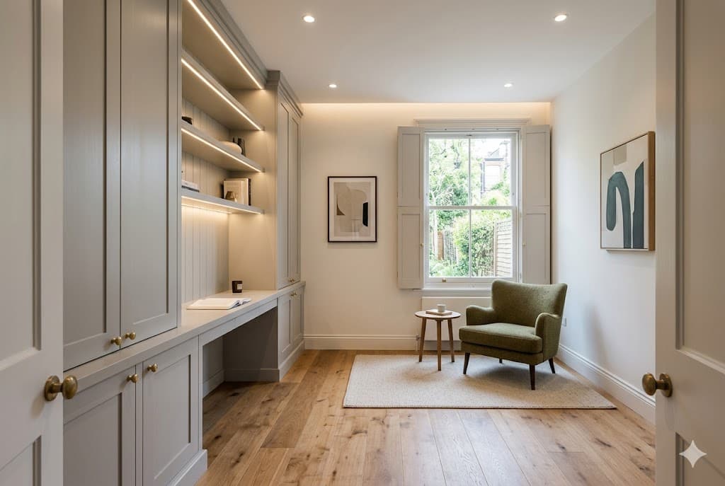 Double garage converted into a self-contained annexe with kitchenette