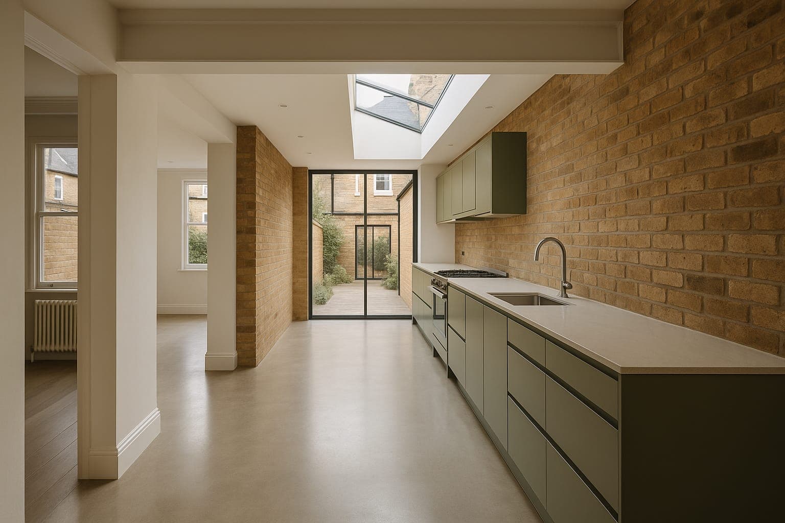 Side return extension completed in Dulwich